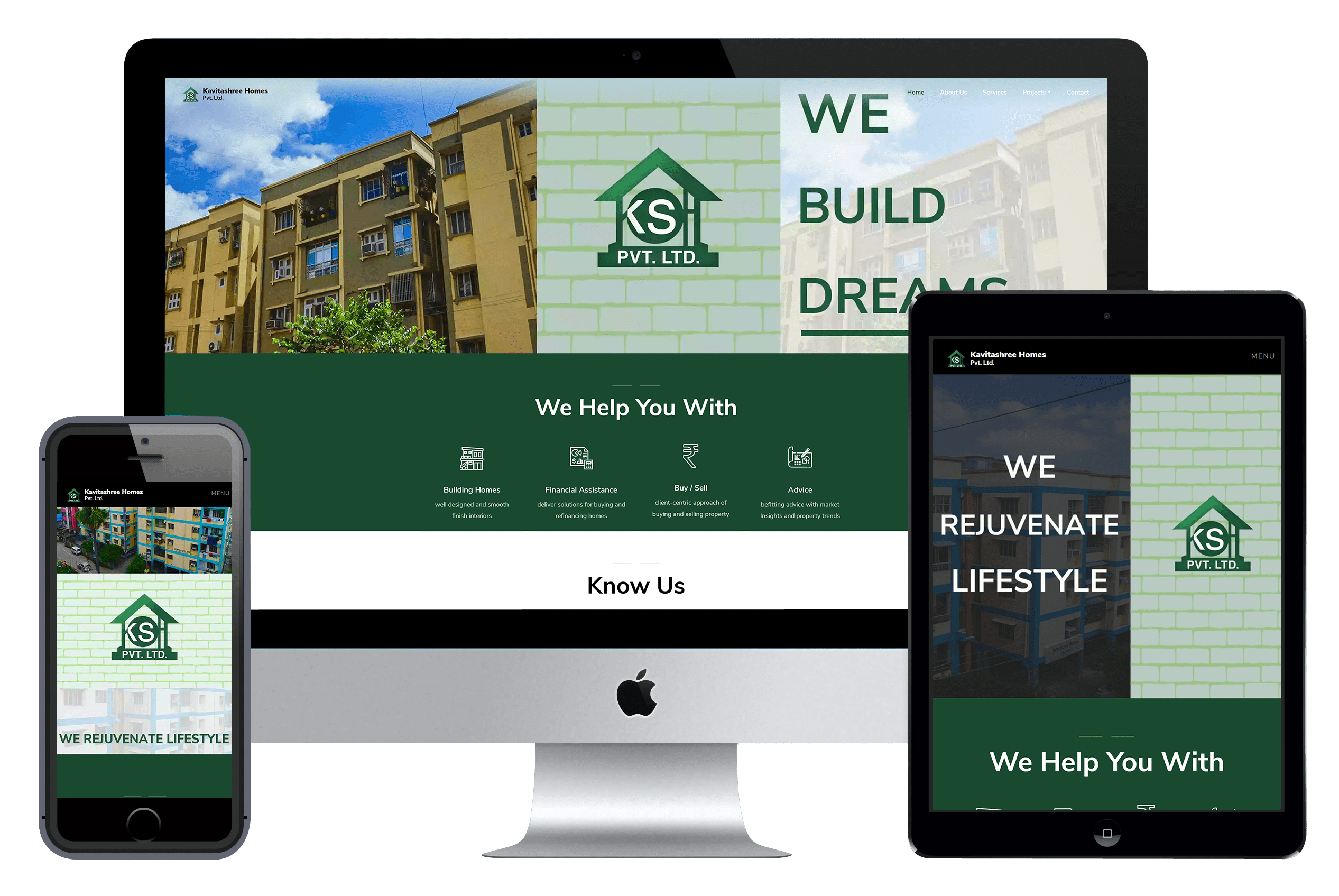 Kavitashree Homes - Responsive Website Development by Loons